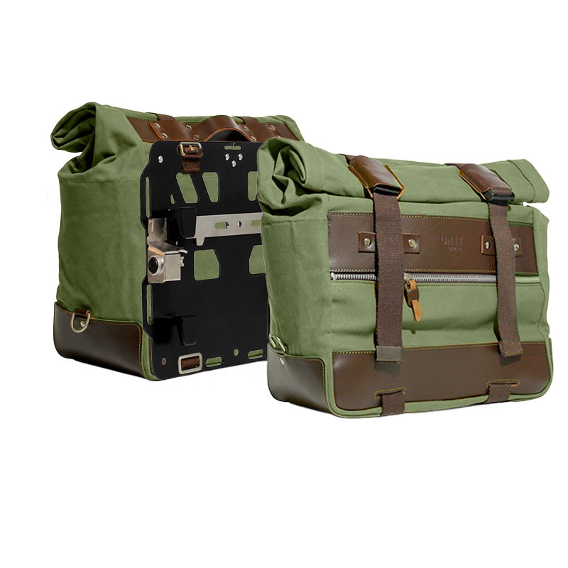 Sacoches latérales Cult en toile 40L-50L + supports verrouillables