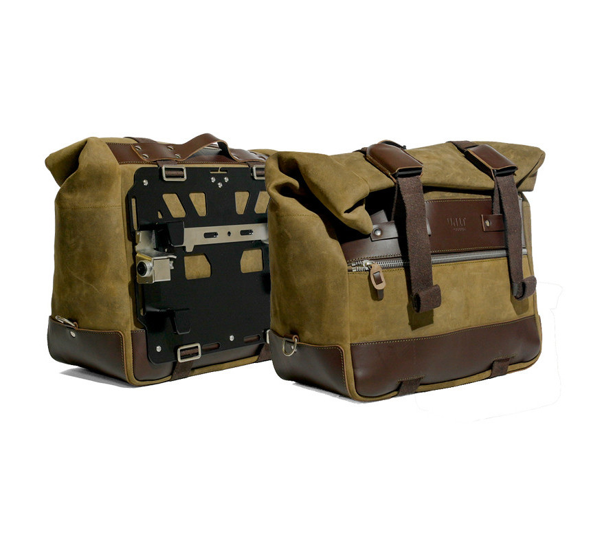 Sacoches latérales Cult en daim 40L-50L + supports verrouillables
