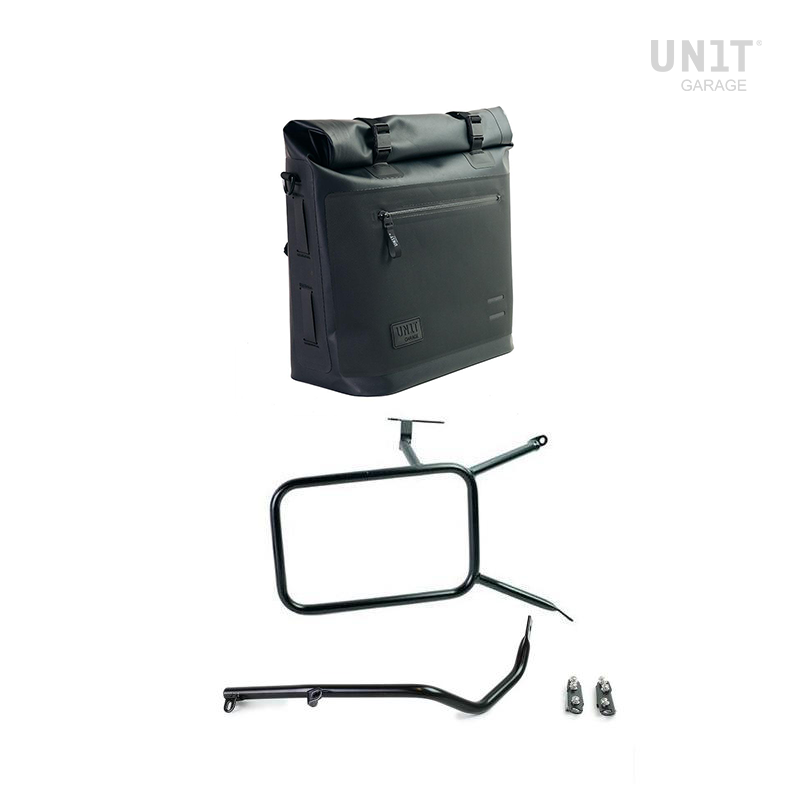 Sacoche latérale Khali en TPU 35L-45L + support verrouillable droit po