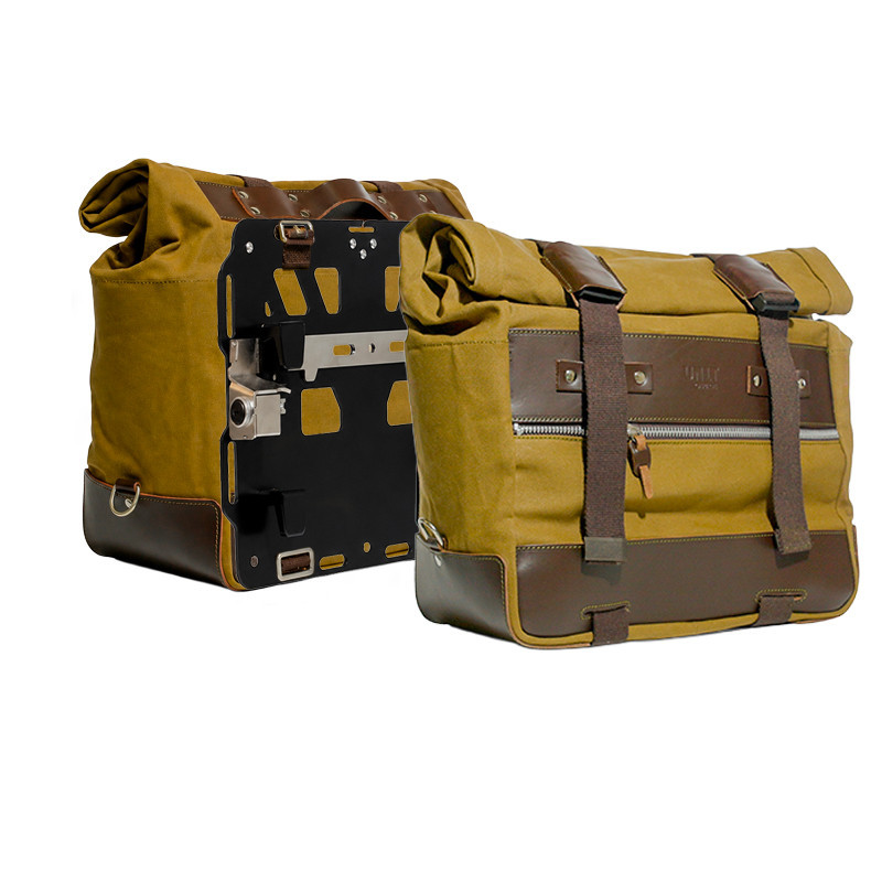Sacoches latérales Cult en toile 40L-50L + supports verrouillables