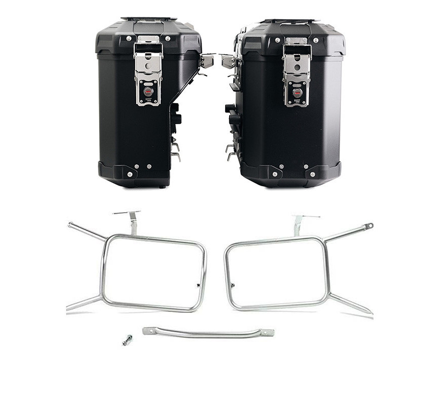 Paire de valises Atlas en aluminium 39L + 32L + supports Atlas pour R