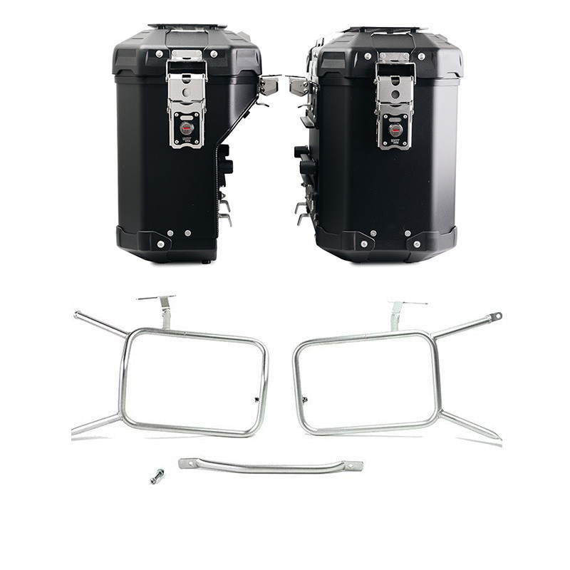 Paire de valises Atlas en aluminium 39L + 32L + supports Atlas pour R