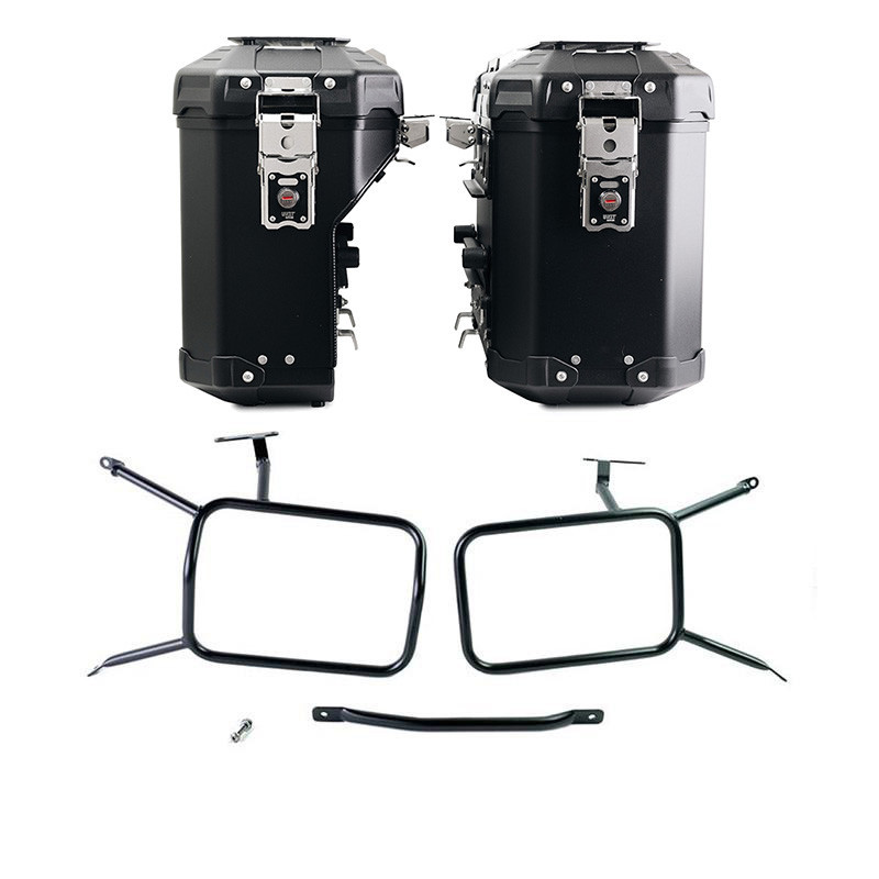 Paire de valises Atlas en aluminium 39L + 32L + supports Atlas pour R