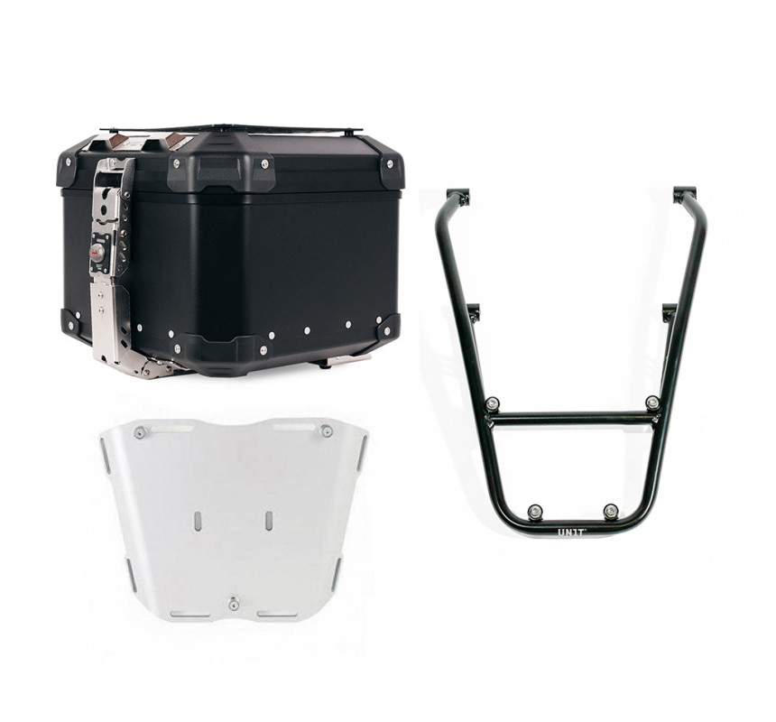 Top case Atlas 44L + porte-bagages avec poignées passager pour R 12