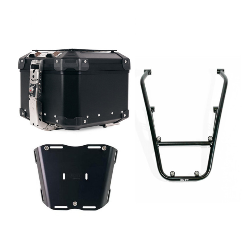 Top case Atlas 44L + porte-bagages avec poignées passager pour R 12