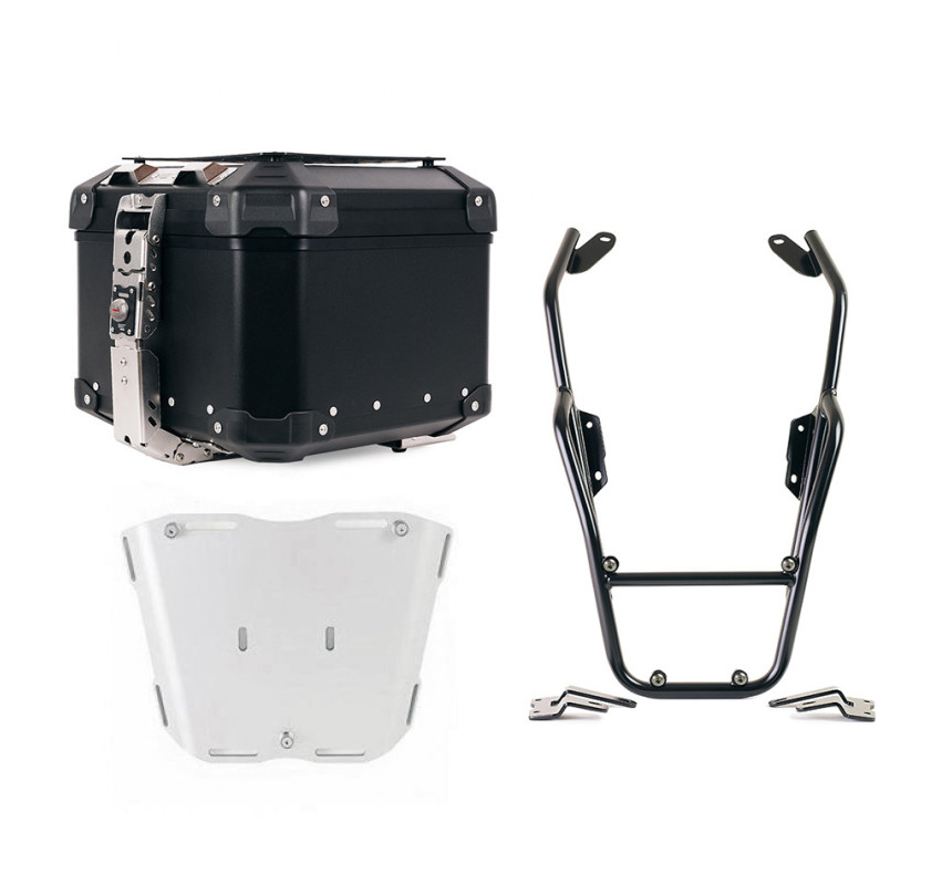 Top case Atlas 44L + porte-bagages avec poignées passager pour R 12 ni