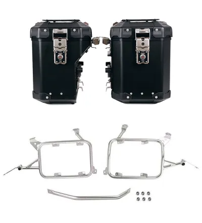 Ensemble de valises Atlas en aluminium 48L + 41L + supports Atlas pour