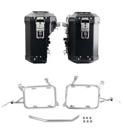 Paire de valises Atlas en aluminium 39L + 32L + supports Atlas pour R
