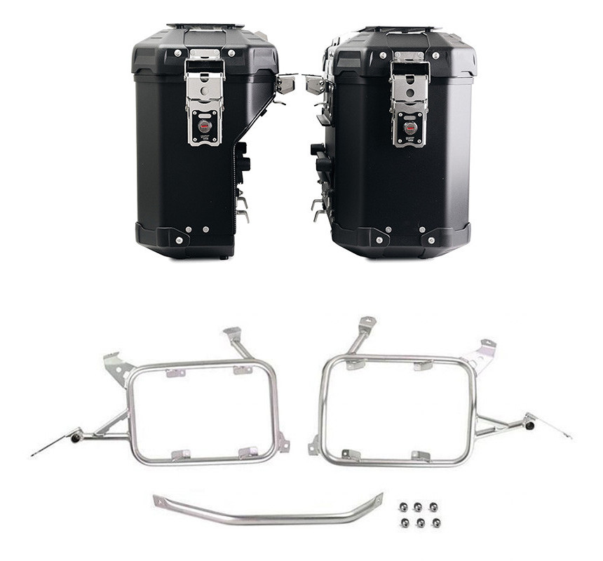 Paire de valises Atlas en aluminium 39L + 32L + supports Atlas pour R