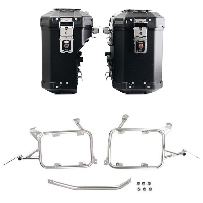 Paire de valises Atlas en aluminium 39L + 32L + supports Atlas pour R