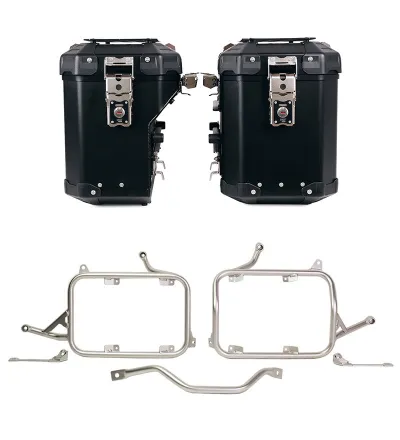 Ensemble de valises Atlas en aluminium 48L + 41L + supports Atlas pour