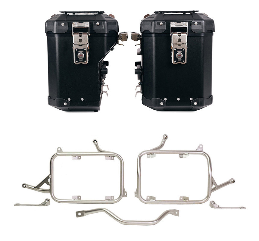 Ensemble de valises Atlas en aluminium 48L + 41L + supports Atlas pour