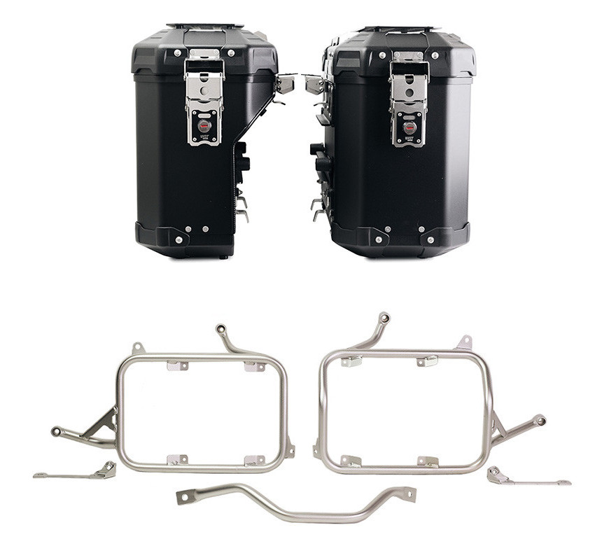 Paire de valises Atlas en aluminium 39L + 32L + supports Atlas pour R