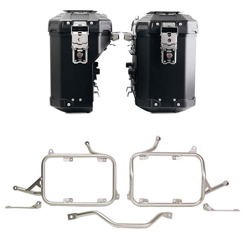 Paire de valises Atlas en aluminium 39L + 32L + supports Atlas pour R