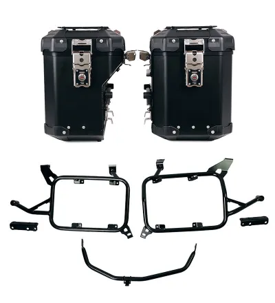 Ensemble de valises Atlas en aluminium 48L + 41L + supports Atlas pour