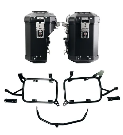 Paire de valises Atlas en aluminium 39L + 32L + supports Atlas pour F