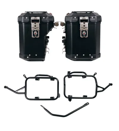 Ensemble de valises Atlas en aluminium 48L + 41L + supports Atlas pour