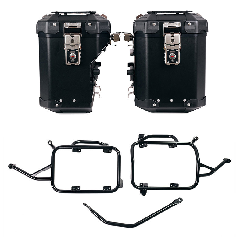 Ensemble de valises Atlas en aluminium 48L + 41L + supports Atlas pour
