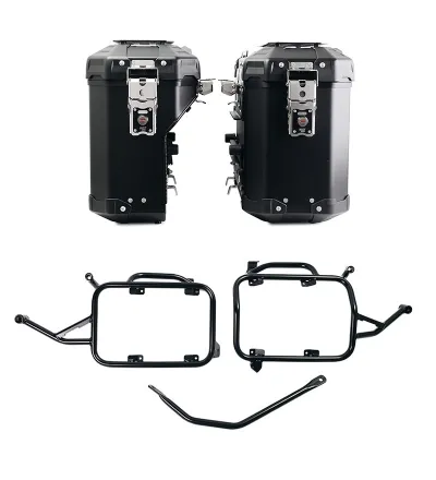 Paire de valises Atlas en aluminium 39L + 32L + supports Atlas pour F