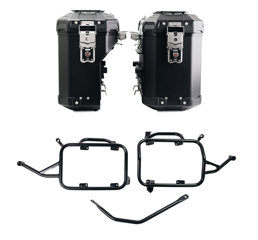 Paire de valises Atlas en aluminium 39L + 32L + supports Atlas pour F