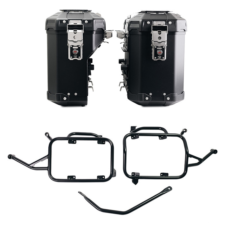 Paire de valises Atlas en aluminium 39L + 32L + supports Atlas pour F