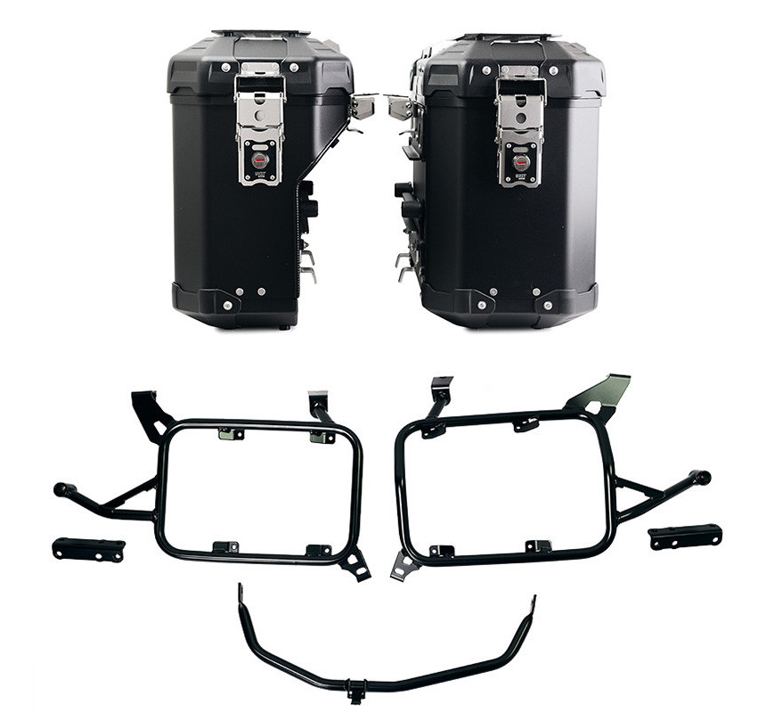 Paire de valises Atlas en aluminium 39L + 32L + supports Atlas pour F