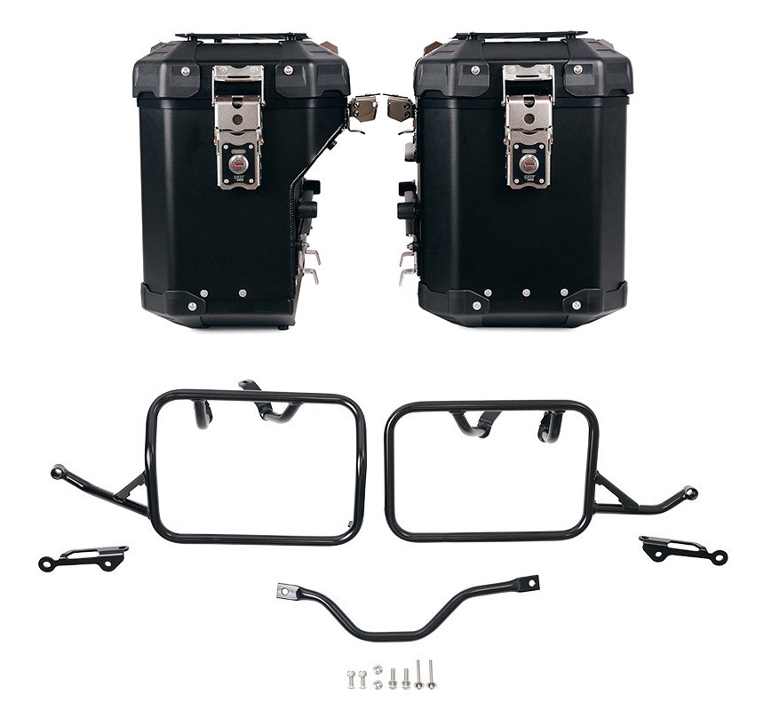 Ensemble de valises Atlas en aluminium 48L + 41L + supports Atlas pour