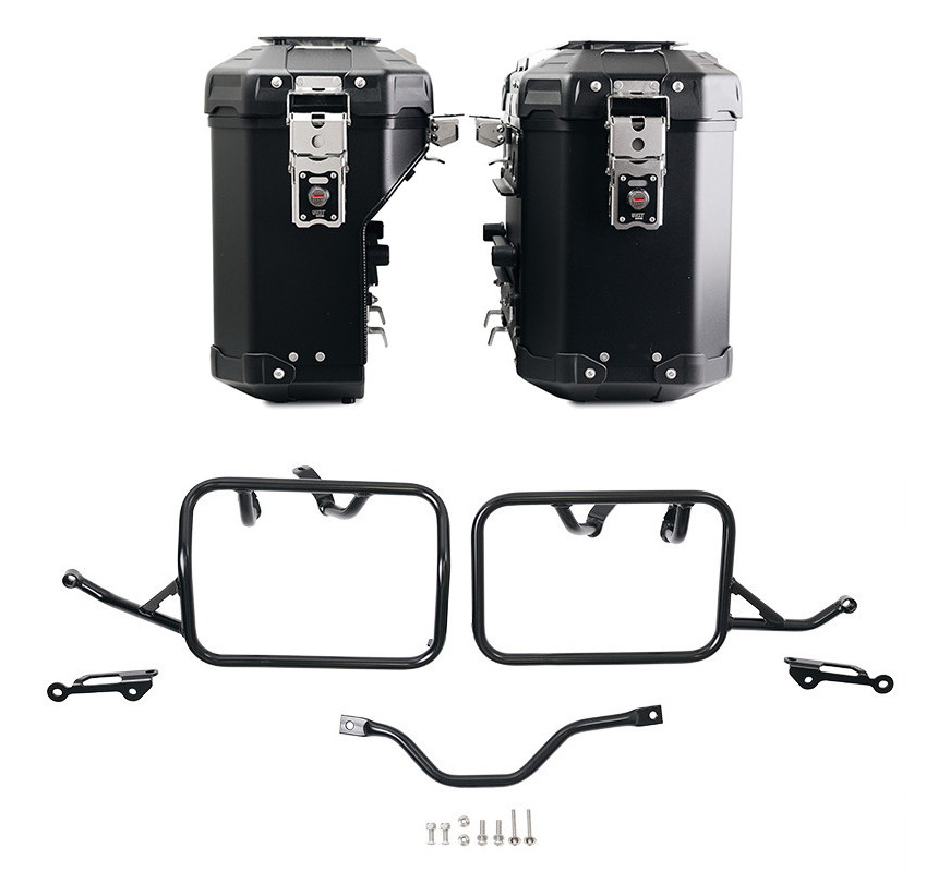 Paire de valises Atlas en aluminium 39L + 32L + supports Atlas pour R