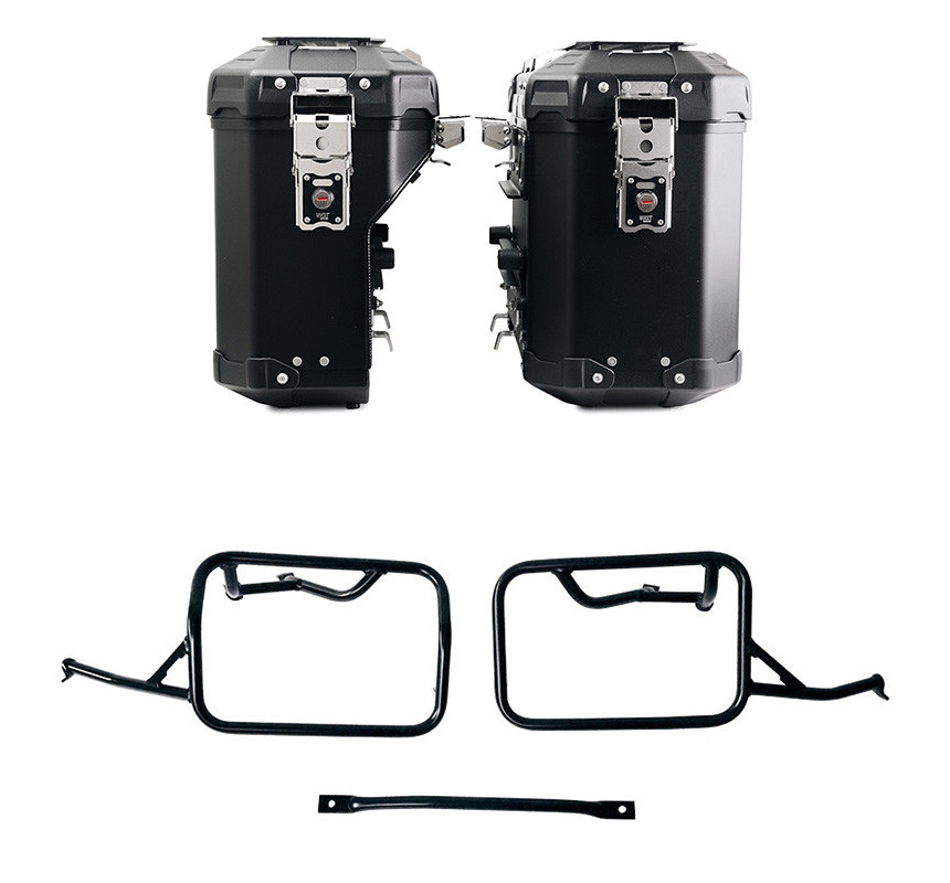 Paire de valises Atlas en aluminium 39L + 32L + supports Atlas pour R