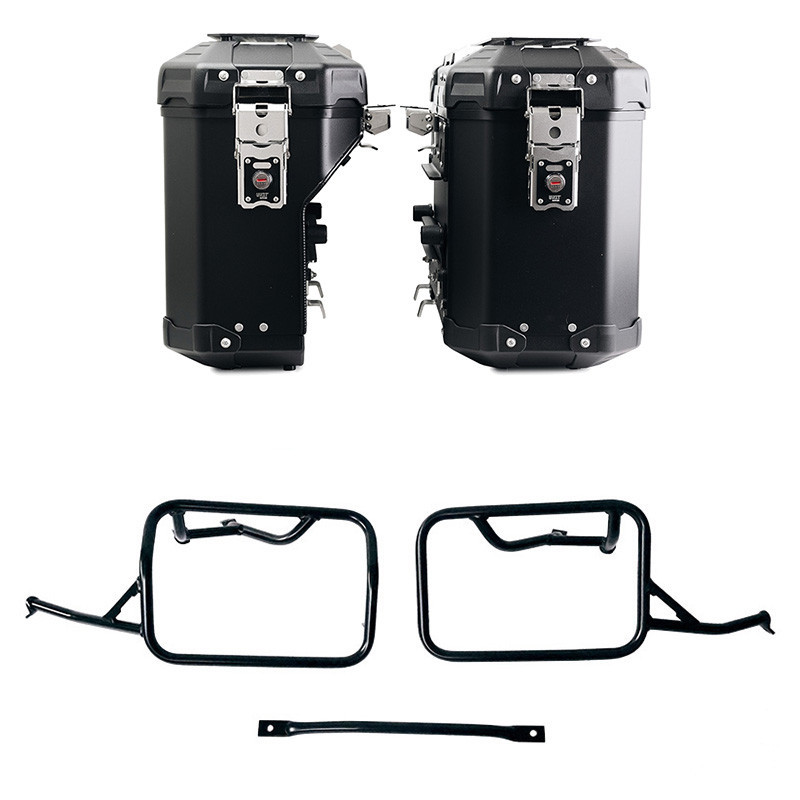 Paire de valises Atlas en aluminium 39L + 32L + supports Atlas pour R