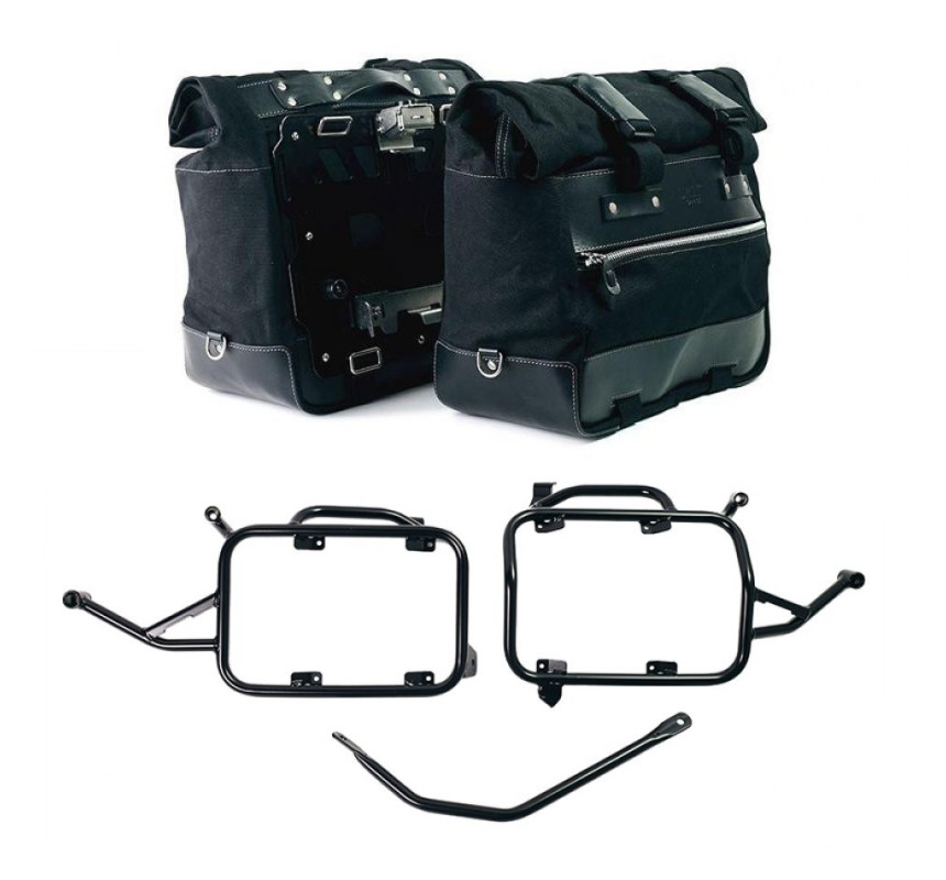 Cult canvas side panniers, 40L–50L, with lockable mounts for the F 900GS
