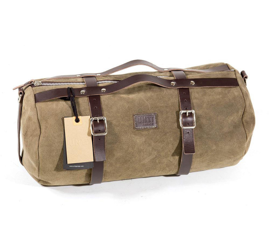 Sacoche de selle en cuir Kalahari 25L - L'atelier Bleu Motostore