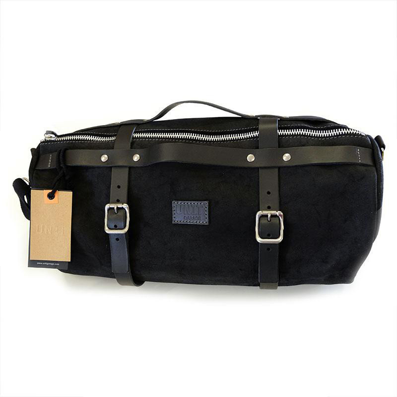 Sacoche de selle en cuir Kalahari 25L - L'atelier Bleu Motostore
