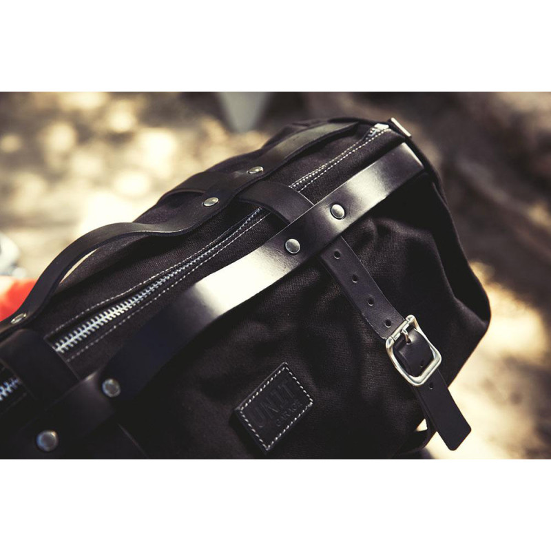 Kalahari 43L canvas pannier – L'atelier Bleu Motostore