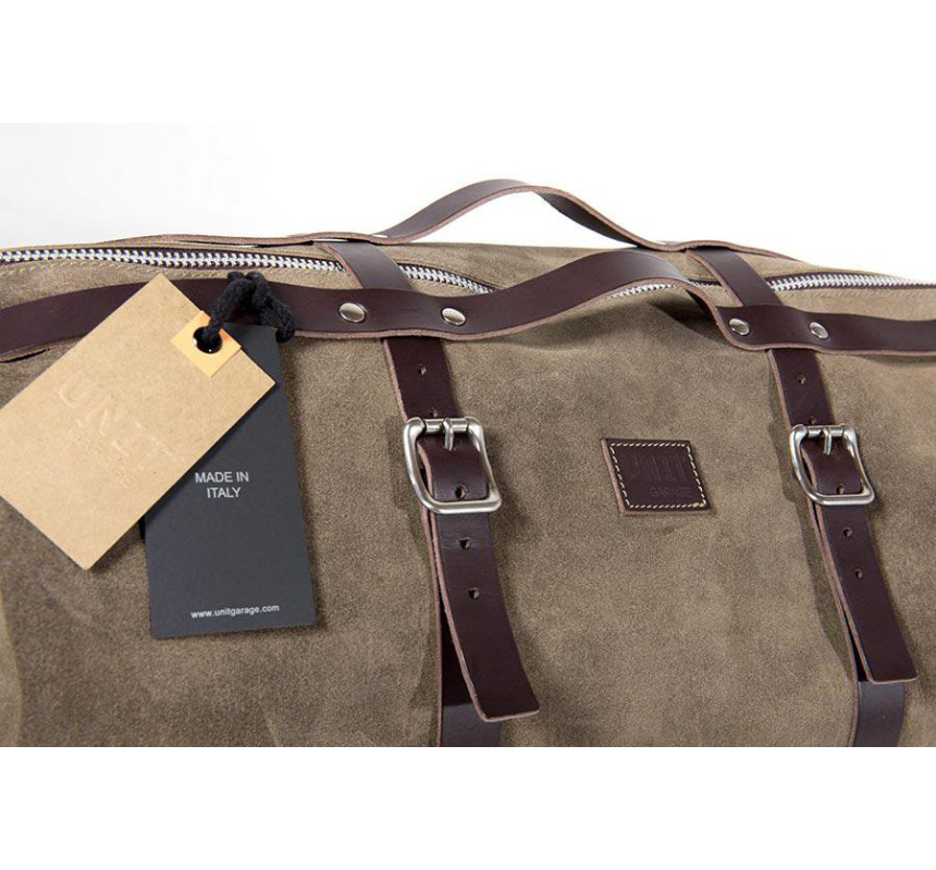 Kalahari 43L suede pannier – L'atelier Bleu Motostore