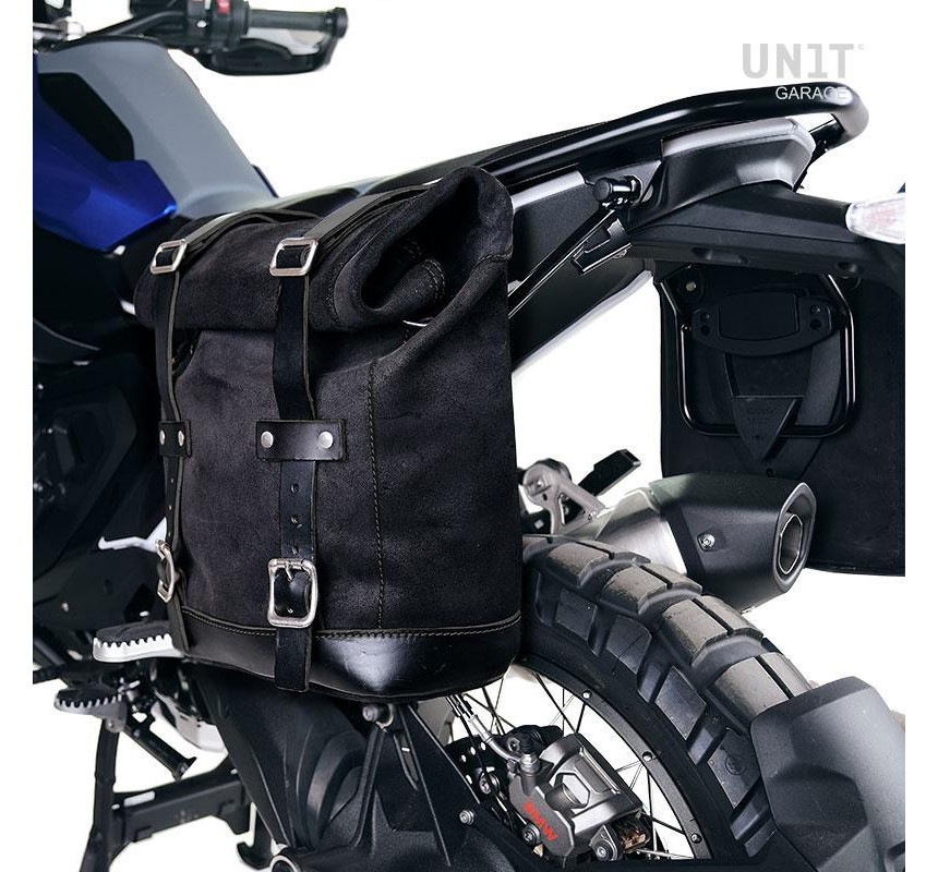 Sacoche latérale en cuir 10l-14l + support gauche pour R 1300GS